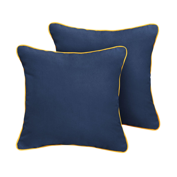 Sunbrella Square Corded Pillow (Set of 2) - Comes in 5 Sizes - 10 Great Colors