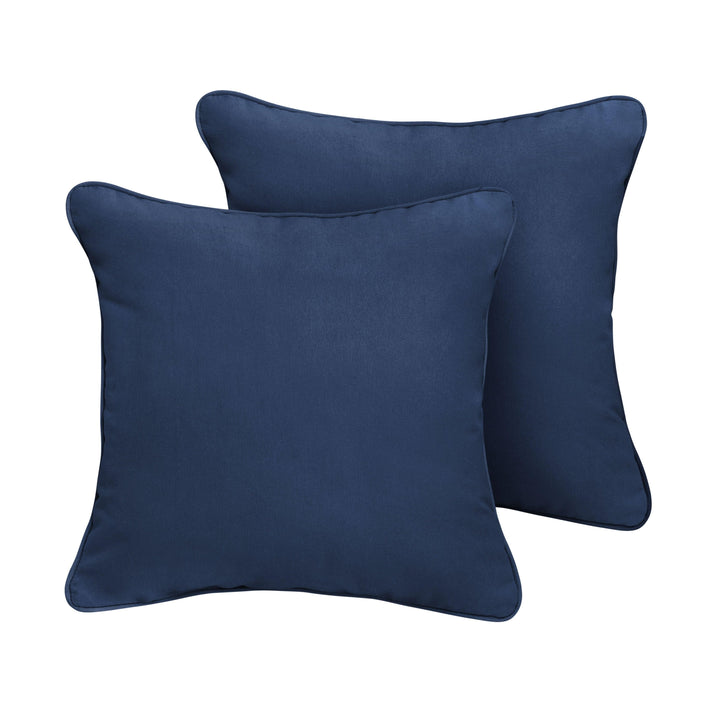 Sunbrella Square Corded Pillow (Set of 2) - Comes in 5 Sizes - 10 Great Colors