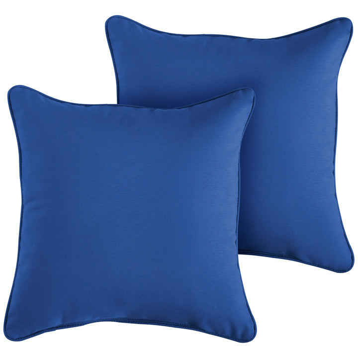 Sunbrella Square Corded Pillow (Set of 2) - Comes in 5 Sizes - 10 Great Colors