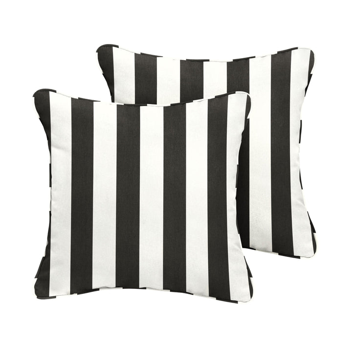 Sunbrella Cabana Square Corded Pillow (Set of 2) - Comes in 5 Sizes- Made in the U.S.A