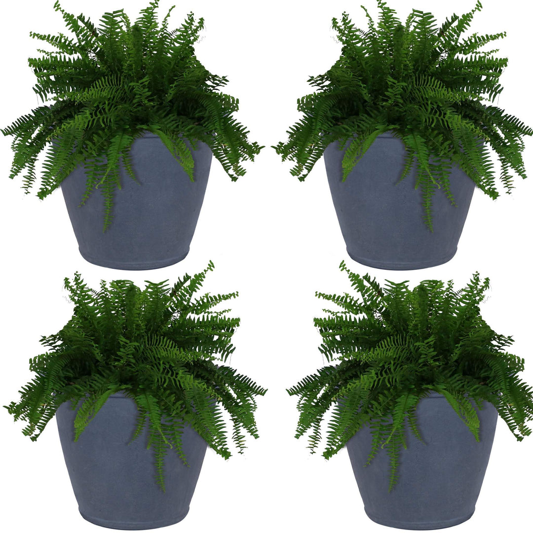 Anjelica Polyresin Large Round Outdoor Planter