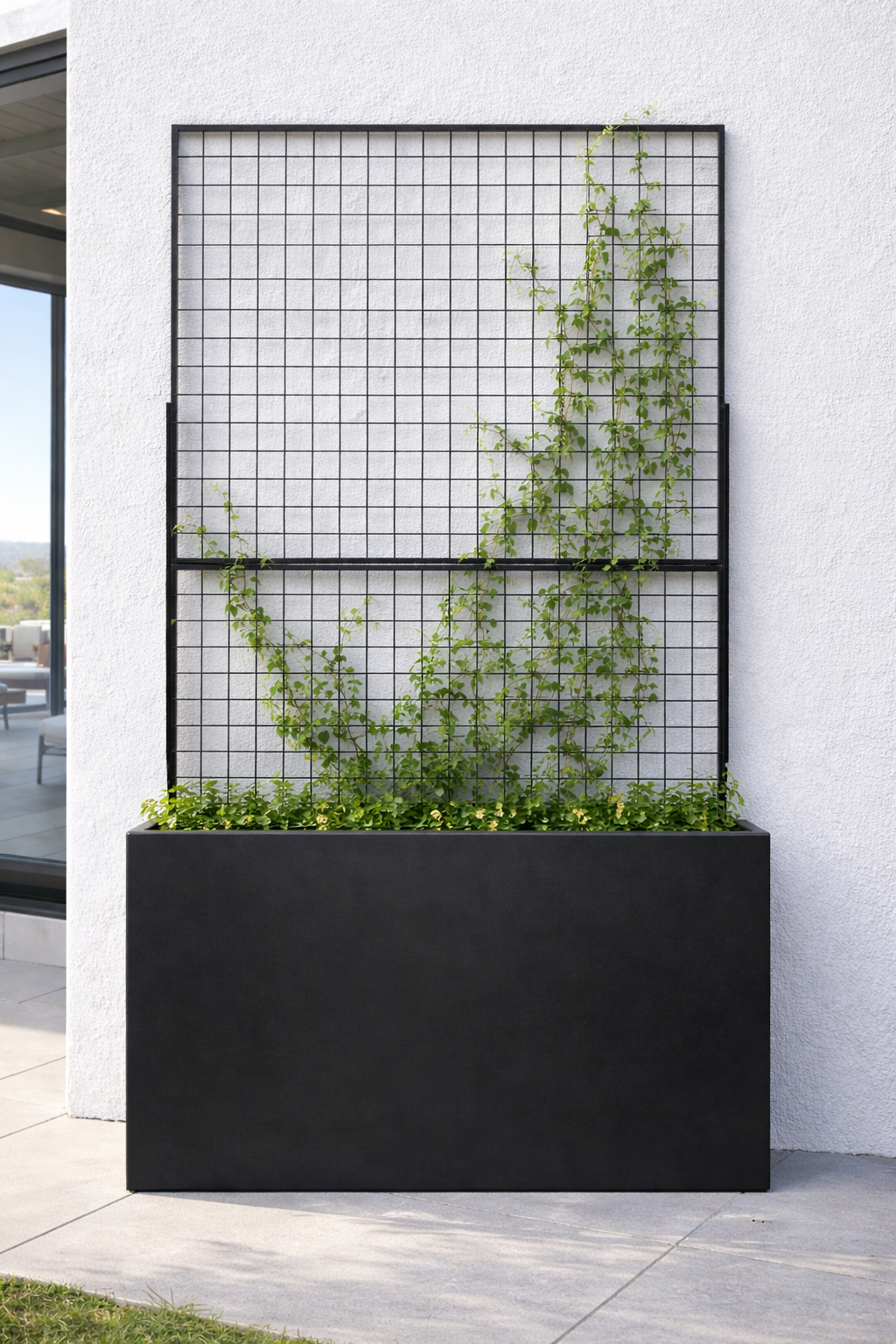 Steel Edge Planter with Trellis - FREE SHIPPING!