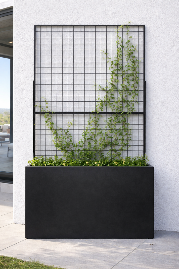 Steel Edge Planter with Trellis - FREE SHIPPING!