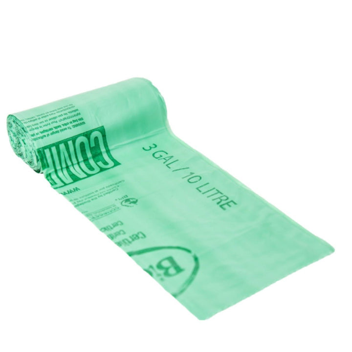 BioBag Compostable 3 Gallon Bag Liners - 16.9in x 17.7in, SKU 03G1718
