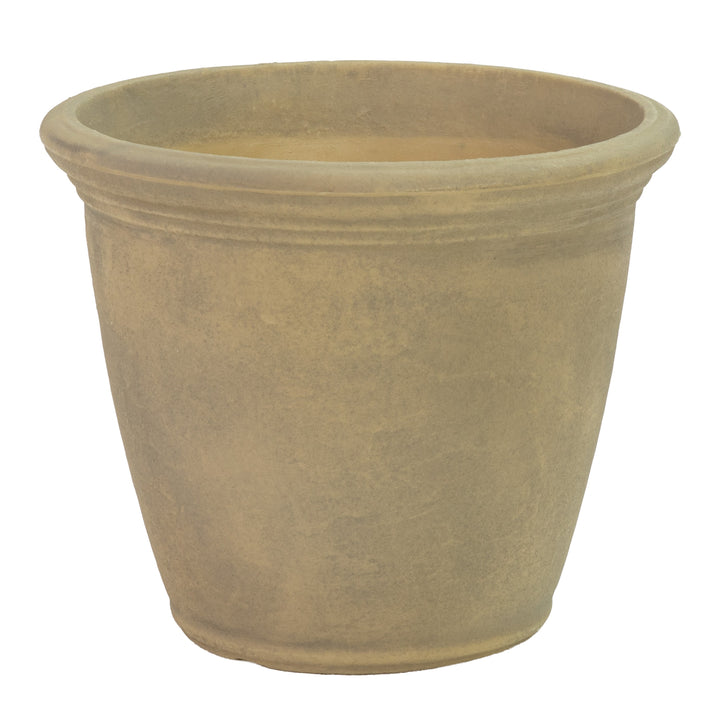 Anjelica Polyresin Large Round Outdoor Planter
