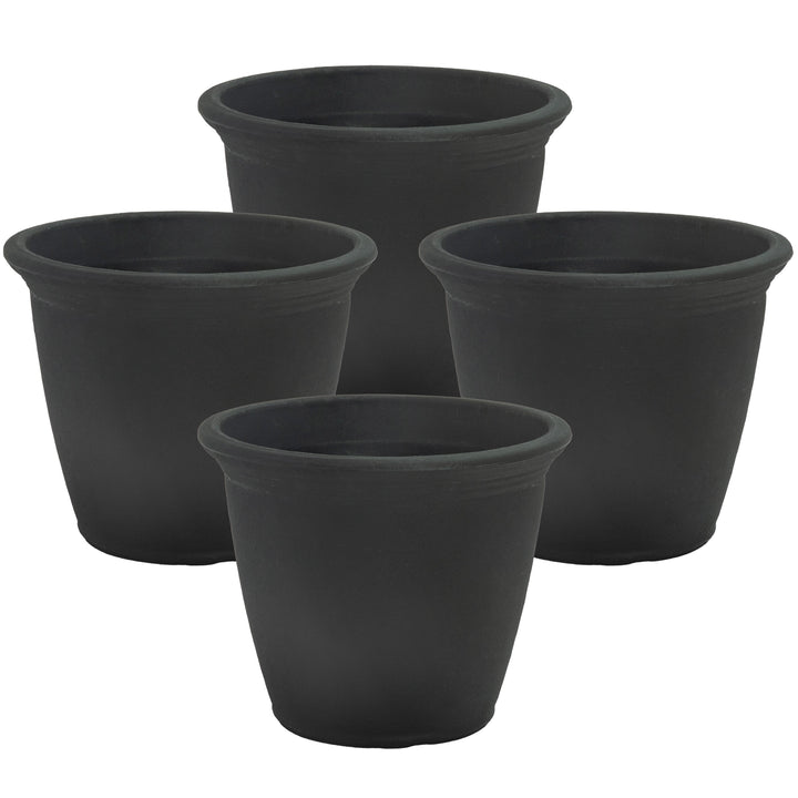Anjelica Polyresin Large Round Outdoor Planter