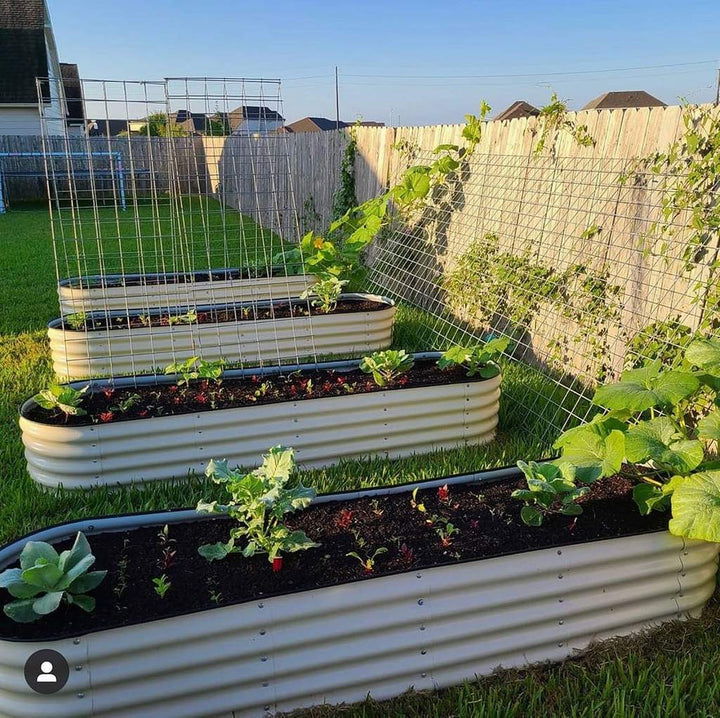 17" TALL 9 IN 1 MODULAR METAL RAISED GARDEN BED KIT - GreenLivingSupply-Store