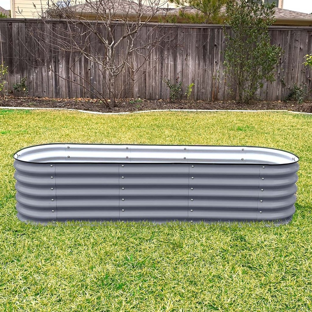 17" Tall 6 In 1 Modular Metal Raised Garden Bed Kit - GreenLivingSupply-Store