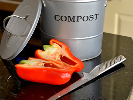 2-N-1 Kitchen Bucket Composter Available In 5 Great Colors