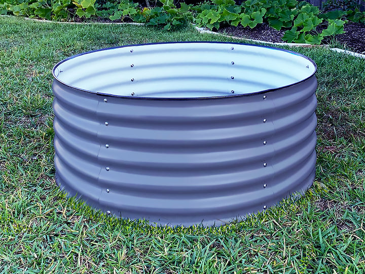 Vego Garden 17" Tall 42" Round Metal Raised Garden Bed