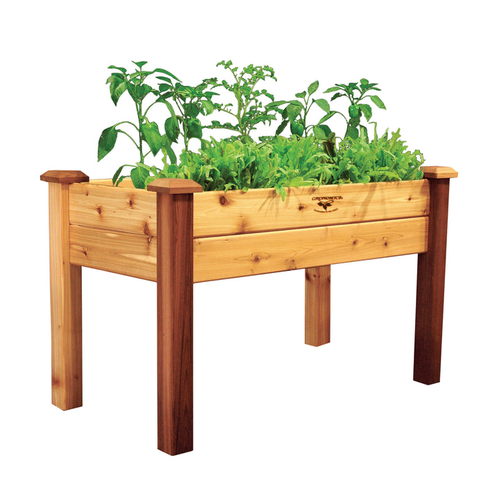 Gronomics Western Red Cedar Elevated Garden Bed 24x48x32 - 14" Deep