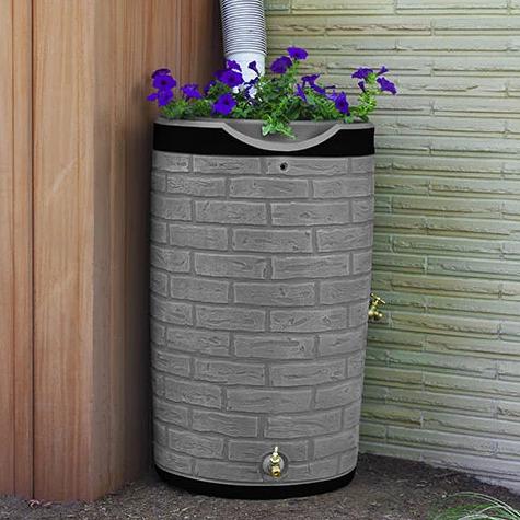 Impressions 50 Gallon Downton Dark Ribbed Rain Saver