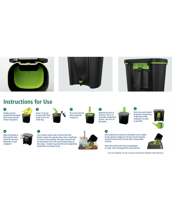 Maze 14 Liter Airtight Bokashi Composter Kit