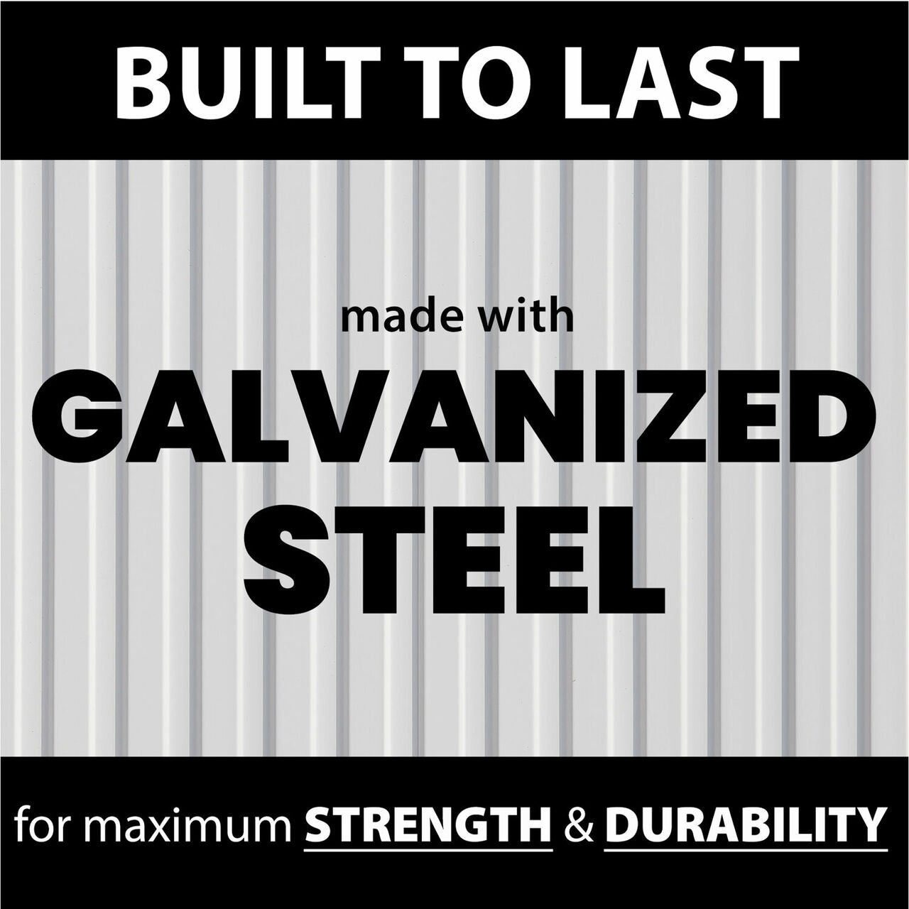 Hanover Galvanized Steel Raised Rectangle Ribbed Garden Bed 59"x23.6"x23.6"