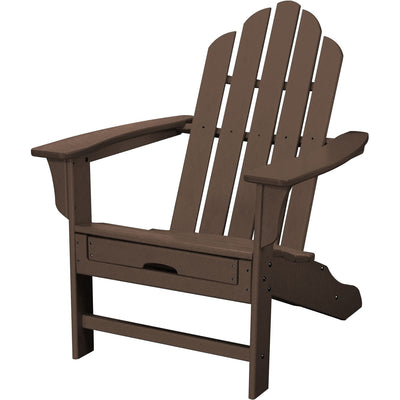 Hanover All-Weather Adirondack Chair w/ Attached Ottoman - Mahogany - GreenLivingSupply-Store
