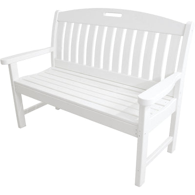 Hanover All-Weather Avalon 48" Porch Bench - White - GreenLivingSupply-Store