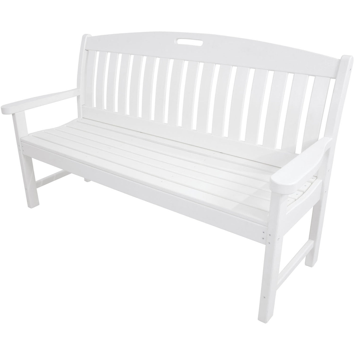 Hanover All-Weather Avalon 60" Porch Bench - White - GreenLivingSupply-Store